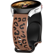 Maks Technology Gear S2 Mkst KRD-140 20MM Silikon Kordon Strap Kayış - Kahverengi-Siyah