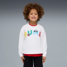 Puma Sporty Cats Relaxed Crew Çocuk Beyaz Sweatshirt 63455102