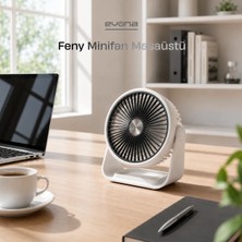 Evona Feny Minifan Desk 3 Kademeli Masaüstü Usb-Type-C Şarjlı Vantilatör