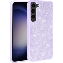 Zore Galaxy S23 Plus Kılıf Parlak Taşlı Tasarım Nvth Ston Kapak-Lila