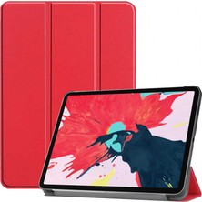 Zore iPad Air 11 2025 M3 Nvth Smart Cover Standlı 1-1 Kılıf - Kırmızı