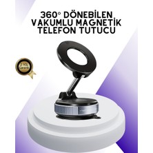 ÖNÇ - PRİME Manyetik Araç Telefon Tutucu 360 Derece Dönebilen Vakumlu Stand