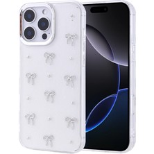 Zore iPhone 16 Pro Max Uyumlu Kılıf Airbag Tasarımlı Simli Şeffaf Nvth Kutup Kapak-No1