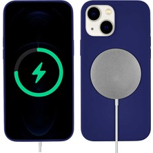 Zore iPhone 13 Uyumlu Nvth Silksafe Wireless Kapak-Mavi