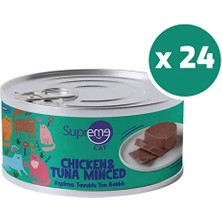 Supreme Cat Tavuklu ve Ton Balıklı Kıyılmış Yetişkin Konserve Kedi Maması 85GR x 24 Adet