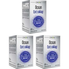 Orzax Ocean Extramag 60 Tablet 3 Kutu Takviye Edici Gıda İçin Güçlü Magnezyum Kombinasyonu