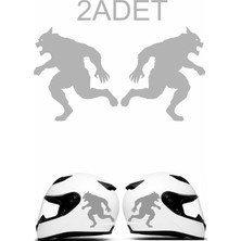 Sticker Usta Kurt Vahşi Kurt Wolf Sticker Kurt Adam Werwolf Sticker Oto Araba Motosiklet Kask Laptop Pc Sticker Çıkartma Etiket 03019