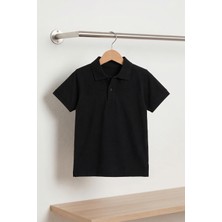 Nacar Store Unisex Çocuk Polo Yaka Kısa Kollu Lakost Tişört Okula Dönüş