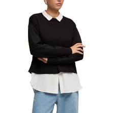 Markali Puma Her Relaxed Crew Kadın Siyah Sweatshirt 69188501