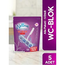 Wellnax Breeze Refresh Wc Block Lavanta 5 Etkili Klozet Koku Giderici ve Temizleyici 5'li Aile Paketi