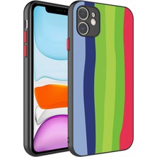 Zore iPhone 11 Uyumlu Kamera Korumalı Renkli Temperli Nvth X-Cam Kapak-No4