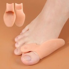 Sanal Trend 2 Çift Ten Rengi Silikon Makaralı Ayak Baş Parmak Kemik Bunyon Koruyucu Silikon Bunyon