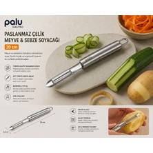Palu Gastro Paslanmaz Çelik Meyve Sebze Soyacağı 20 cm Profesyonel Soyucu