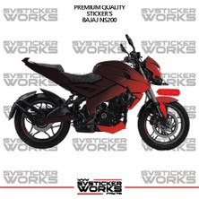Sv Sticker Works  Bajaj NS200 Kaplama Sticker Çift Renk Motor Kaplama Modeli Hazır Kit Yüksek Kalite