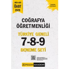 Pegem Akademi Yayıncılık 2026 MEB AGS ÖABT Coğrafya Öğretmenliği Tamamı Çözümlü Türkiye Ge
