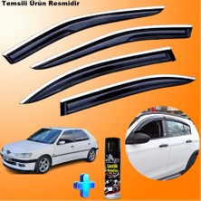Friemats Peugeot 306 Hb Mügen Cam Rüzgarlığı Abs Nikelaj Krom Cam Rüzgarlığı Tüm Kasalar + Ebrayn Lastik Parlatıcı