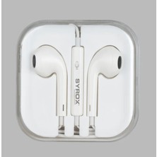 Syrox K12A Mikrofonlu Kulak İçi Kulaklık Kablolu Stereo Bağlantı ile Yüksek Ses Kalitesi