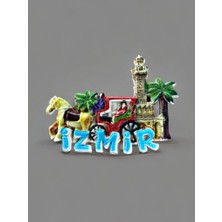 Mundy Izmir Temalı Kabartmalı Polyester Magnet 9cm x 7cm