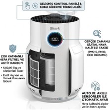 Shark Neverchange5 Clean Sense Iq Akıllı Koku Önleyici Alerjen Karşıtı Hepa Filtreli Hava Temizleme Cihazı(5 Yıl Filtre Ömrü)