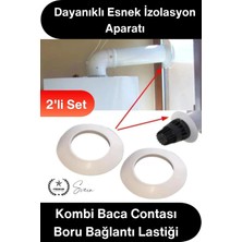 Svein #conta Kombi Baca Contası Boru Bağlantı Lastiği Hava Sızdırmazlık Halkası Beyaz 2'li Paket Standart Yoğuşmalı Hermetik Sistem Uyumlu Dayanıklı Esnek Izolasyon Aparatı Dış Ortam Dirençli