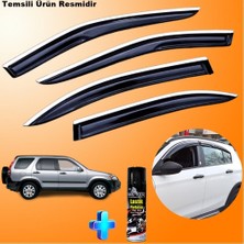 Friemats Honda Crv Mügen Cam Rüzgarlığı Abs Nikelaj Krom Cam Rüzgarlığı 2002-2007 + Ebrayn Lastik Parlatıcı