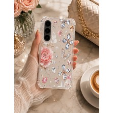 Powerfox Galaxy A36 Kılıf Cute Çiçek Kelebek Baskılı Sevimli Darbe Emici MK01A