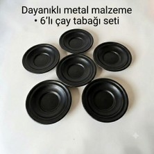 Bereka Metal Çay Tabağı-Bardak Altlığı- Renkli Çay Tabağı-Paslanmaz Kararmaz Renkli Çay Tabağı