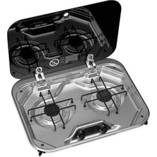 Dometic PI8022 Iki Gözlü Gazlı Ocak Cam Kapaklı 480X370 mm
