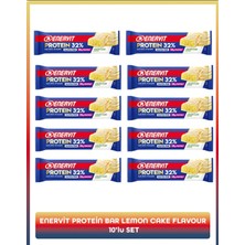 Enervit %32 Limon Protein Bar – 10’lu Glutensiz, 15G Proteinli Atıştırmalık Seti