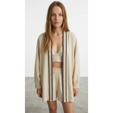 Mu&Me Boutiqe Kimono Şerit Detaylı