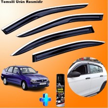 Friemats Seat Cordoba Mügen Cam Rüzgarlığı Abs Nikelaj Krom Cam Rüzgarlığı 1993-2002 + Ebrayn Lastik Parlatıcı