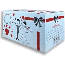 Die Grup 10 Adet Çift Oluklu Gelin Çeyiz Kolisi, 60X38X30 cm Boyutlarında