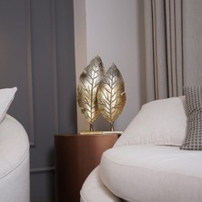 Onemay Dentale Gümüş Gold Büyük Yaprak Dekoratif Obje