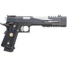 We Aırsoft We-Tech Competition Series ''xcelerator Dragon'' Hi-Capa Gbb Airsoft Tabanca - Uzun Namlu/siyah/madalyon Kabza
