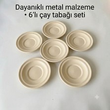 Bereka Metal Çay Tabağı-Bardak Altlığı- Renkli Çay Tabağı-Paslanmaz Kararmaz Renkli Çay Tabağı