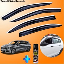Friemats Fiat Egea Hb Mügen Cam Rüzgarlığı Abs Nikelaj Krom Cam Rüzgarlığı 2016-2021 + Ebrayn Lastik Parlatıcı