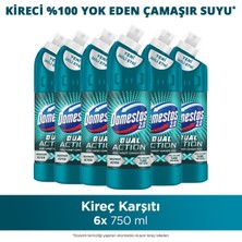 Domestos Dual Action Kireç Karşıtı Çamaşır Suyu 750 ml x 6 Kötü Koku Önleyici Etkili Formül