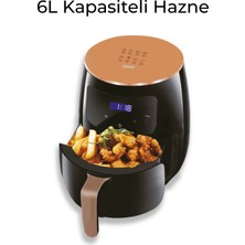 Bood AFR-7700 Extra Large Airfryer 6 lt Kapasite Tek Hazne ile Yağsız Pişirme Teknolojisi
