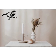 Buççin Online Mağaza  Dalda Kuş Lazer Kesim Dekor Metal Siyah