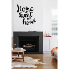 Buççin Online Mağaza  Home Sweet Home Duvar Dekorasyon Ahşap Siyah