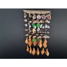 Buççin Online Mağaza  I Deniz Kabukları Yapılma Rüzgar Çanı Rüzgar Gülü Bej Bambu