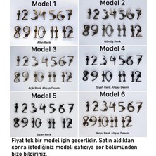 Buççin Online Mağaza  Pelince - Ahşap Kontraplak, Lazer Kesim, Duvar Saati Rakam Seti - Çiçekli Model - Yükseklik 3 cm Ahş