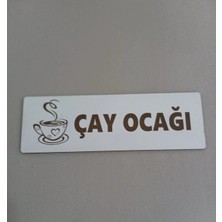 Buççin Online Mağaza  Çay Ocağı Tabelası Ahşap Mdf Dekor Ahşap Beyaz