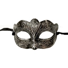 Ozka Concept Maskeli Balo Antik Gri Gümüş Eskitilmiş Maske Balo Venedik