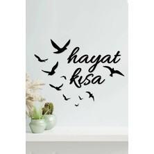 Buççin Online Mağaza  75X55 cm Hayat Kısa Ahşap Duvar Panosu Ahşap Siyah