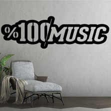 Buççin Online Mağaza  Müzik (100%MUSIC) Lazer Kesim Ahşap Duvar Süsü - Duvar Dekoru ( 35X10 cm ) Ahşap Siyah