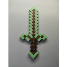 Buççin Online Mağaza  Minecraft Fosforlu Kılıç 3 Boyutlu Duvar Dekorasyonu PYTHTLZR2023PNLTBL1 Ahşap Çok Renkli