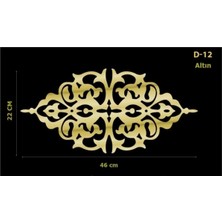 Buççin Online Mağaza  Dekoratif Yapışkanlı Mobilya Dolap Süsü Altın 46 x 22 cm Aynalı Pleksi Akrilik Altın