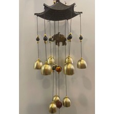 Buççin Online Mağaza  Deprem Zili Çanı Duvar Rüzgar Çanı Zili Feng Shui Ejderha Yılı Metal Borulu Fil Pagoda Objeli Metal