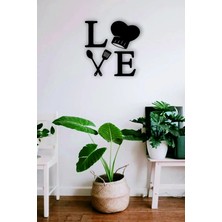 Buççin Online Mağaza  Mutfakl Love Duvar Dekoru Ahşap Siyah